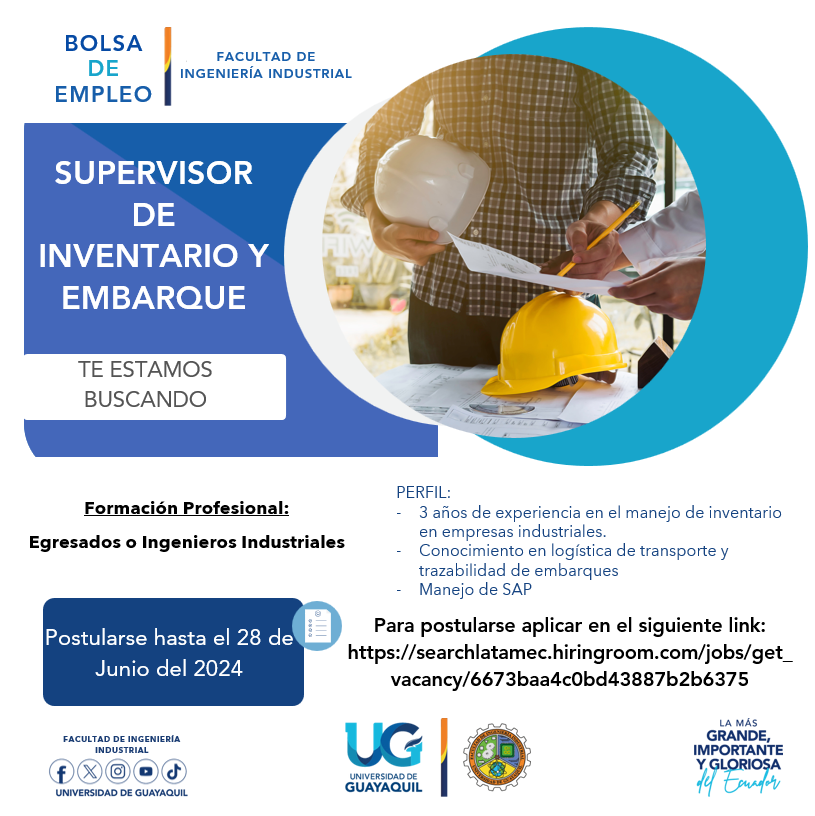 Supervisor de Inventario y Embarque