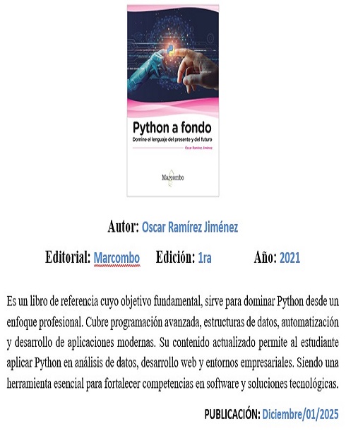 LIBRO CARRERA ING SISTEMA INF MES DIC 2025 LIBRO CARRERA ING SISTEMA INF MES DIC 2025